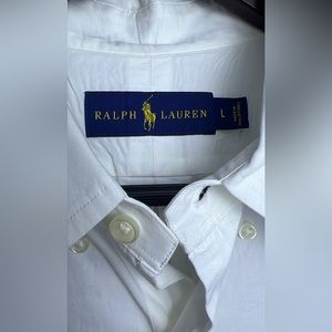 Ralph Lauren Dress Shirt button up. White Large